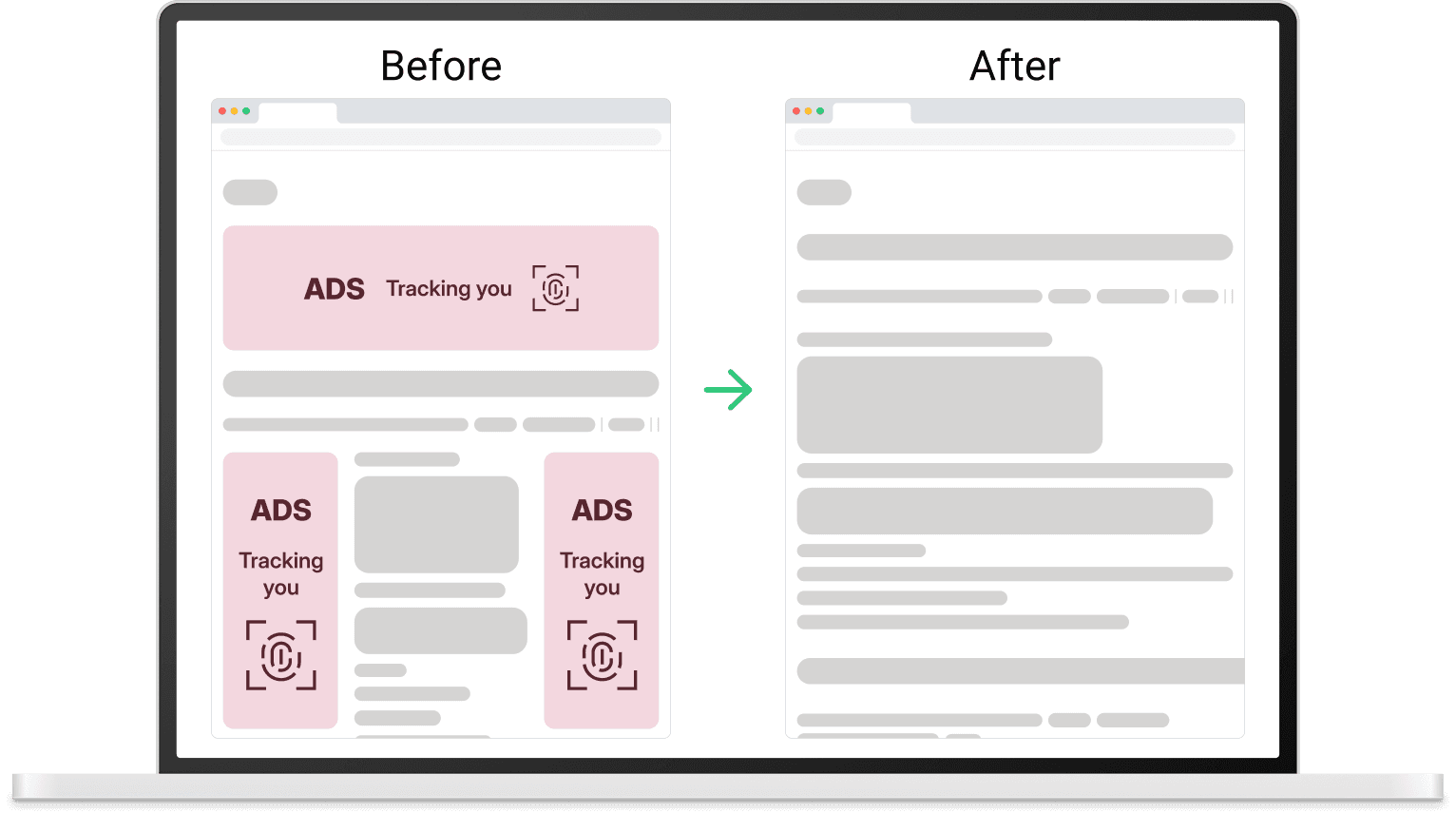 Minty Adblocker interface showing ads being blocked